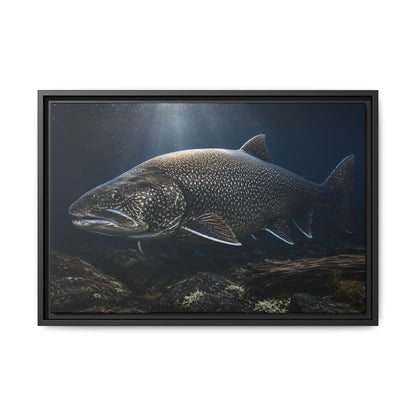 The Ancient One Lake Trout framed canvas wall art, view 3
