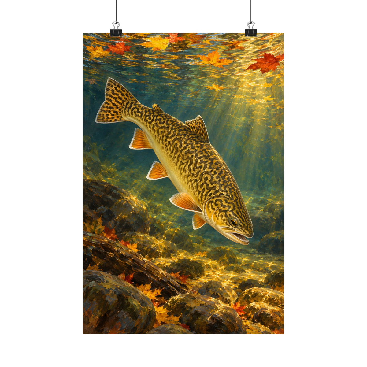 Autumn Light Tiger Trout poster wall art