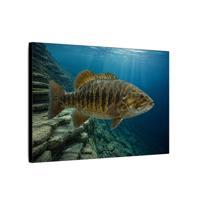 Deep Structure Smallmouth Bass canvas wall art, view 4