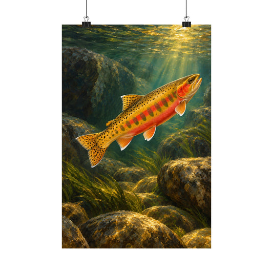 Golden Sunbeam Golden Trout poster wall art