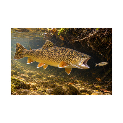 Grassy Bank Strike Tiger Trout poster wall art, view 4