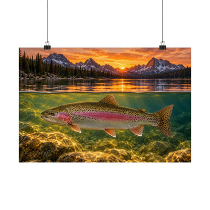 Alpine Over-Under Rainbow Trout poster wall art – photo 2