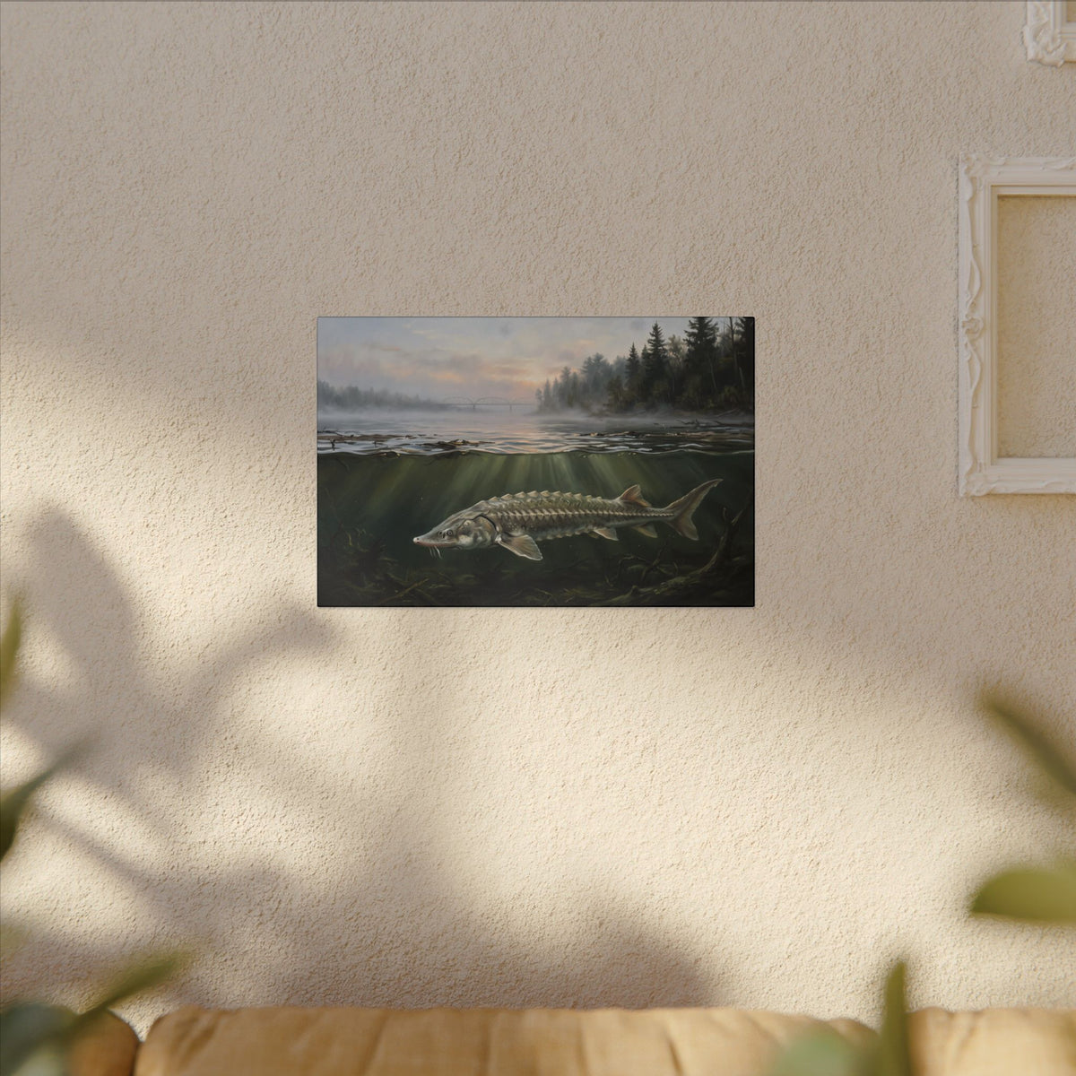 Sturgeon Dawn River canvas wall art, view 5