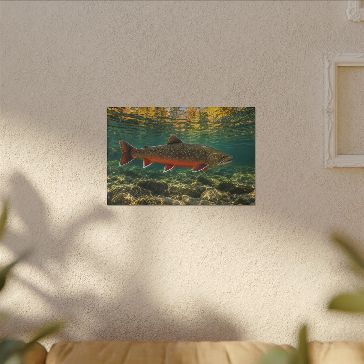 Autumn Reflections Dolly Varden canvas wall art, view 5