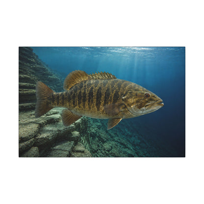 Deep Structure Smallmouth Bass canvas wall art, view 2