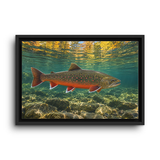 Autumn Reflections Dolly Varden framed canvas wall art