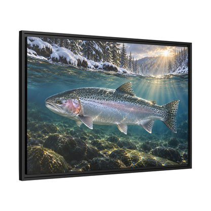 Steelhead Winter Run framed canvas wall art – photo 4