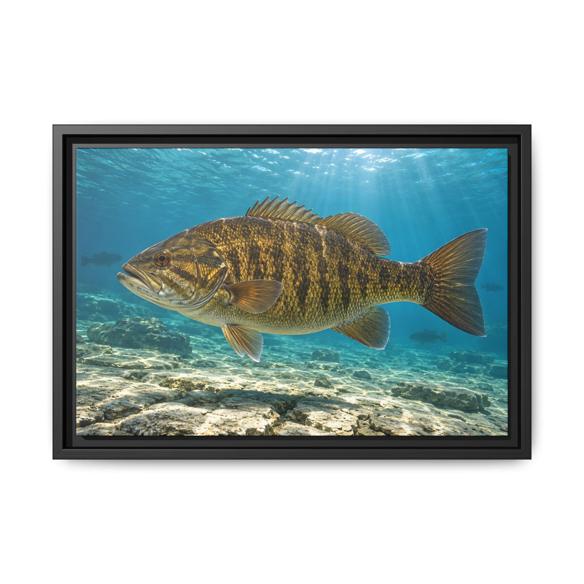 Great Lakes Giant Smallmouth Framed Canvas wall art, view 2