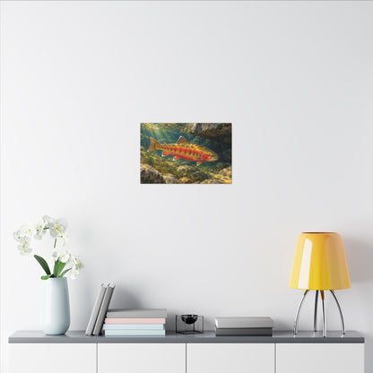 Granite Light Golden Trout canvas wall art, view 6