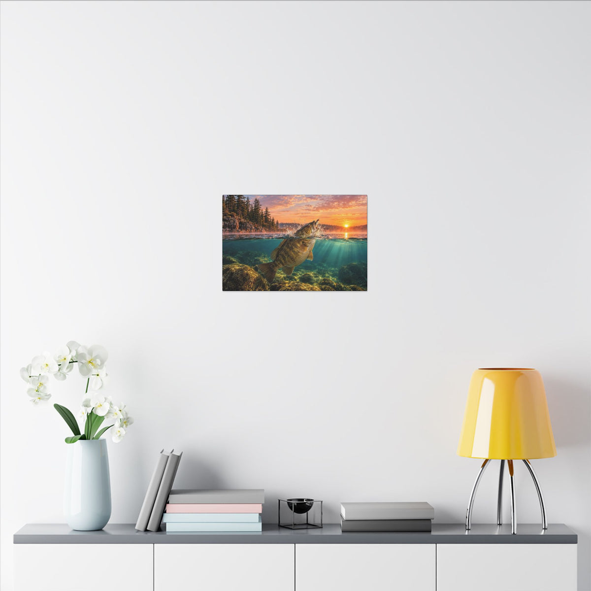 Topwater Dawn Smallmouth Canvas, view 6