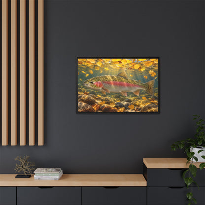 Aspen Gold Rainbow Trout framed canvas wall art – photo 6