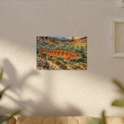 Mountain Sunrise Golden Trout canvas wall art, view 5
