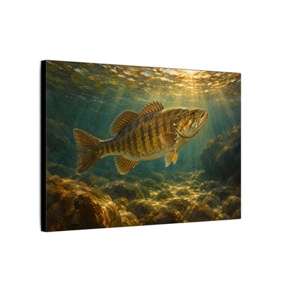 Bronzeback Rising Smallmouth Canvas wall art, view 4