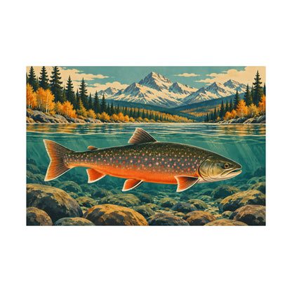 Beneath Autumn Mountains Dolly Varden poster wall art, view 4