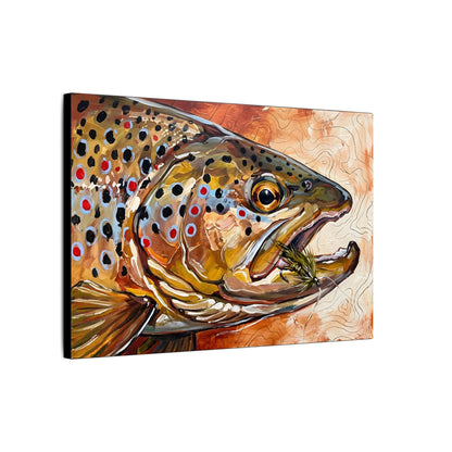 Legends Bold Close-Up Autumn Brown Trout canvas wall art, view 4