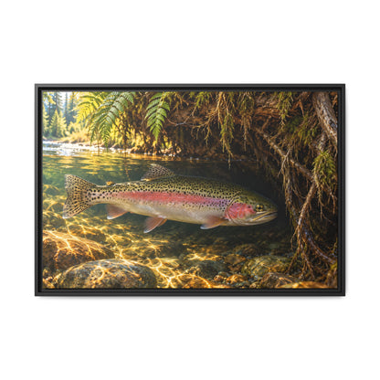 Cedar Cutbank Rainbow Trout framed canvas wall art – photo 1
