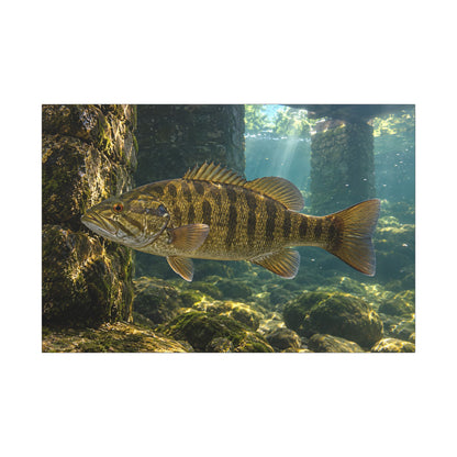 Bridge Pilings Smallmouth Canvas wall art, view 3