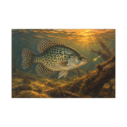 Papermouth at Dusk Crappie canvas wall art, view 2