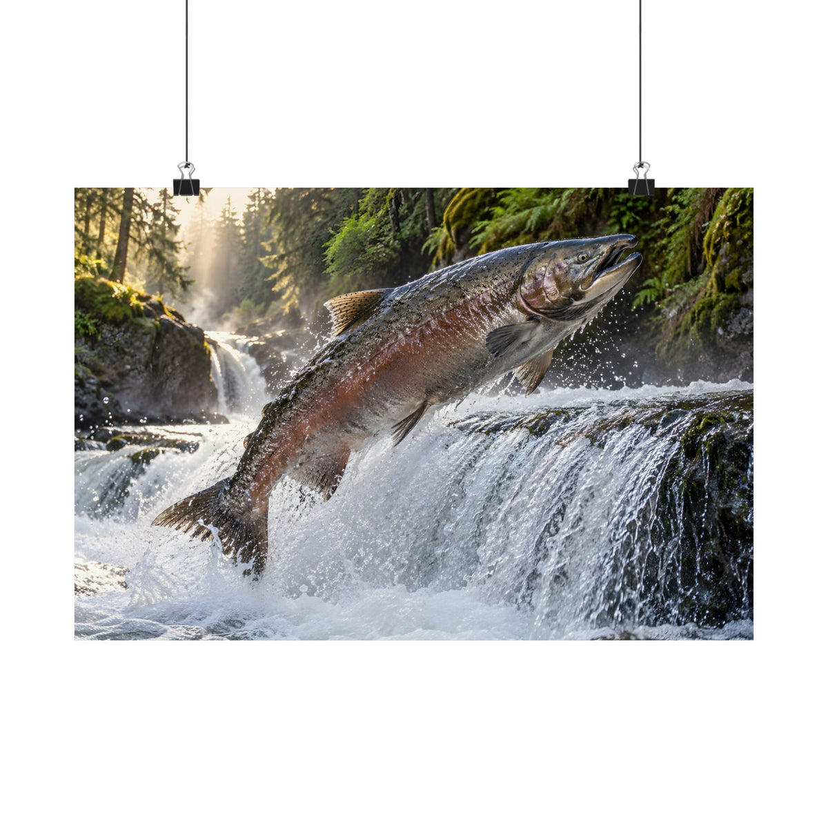 King of the Emerald Shallows Chinook Salmon poster wall art, view 2