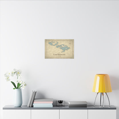 Lake Vermilion Vintage Map canvas wall art, view 6