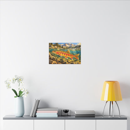 Beneath Alpine Peaks Golden Trout canvas wall art, view 6
