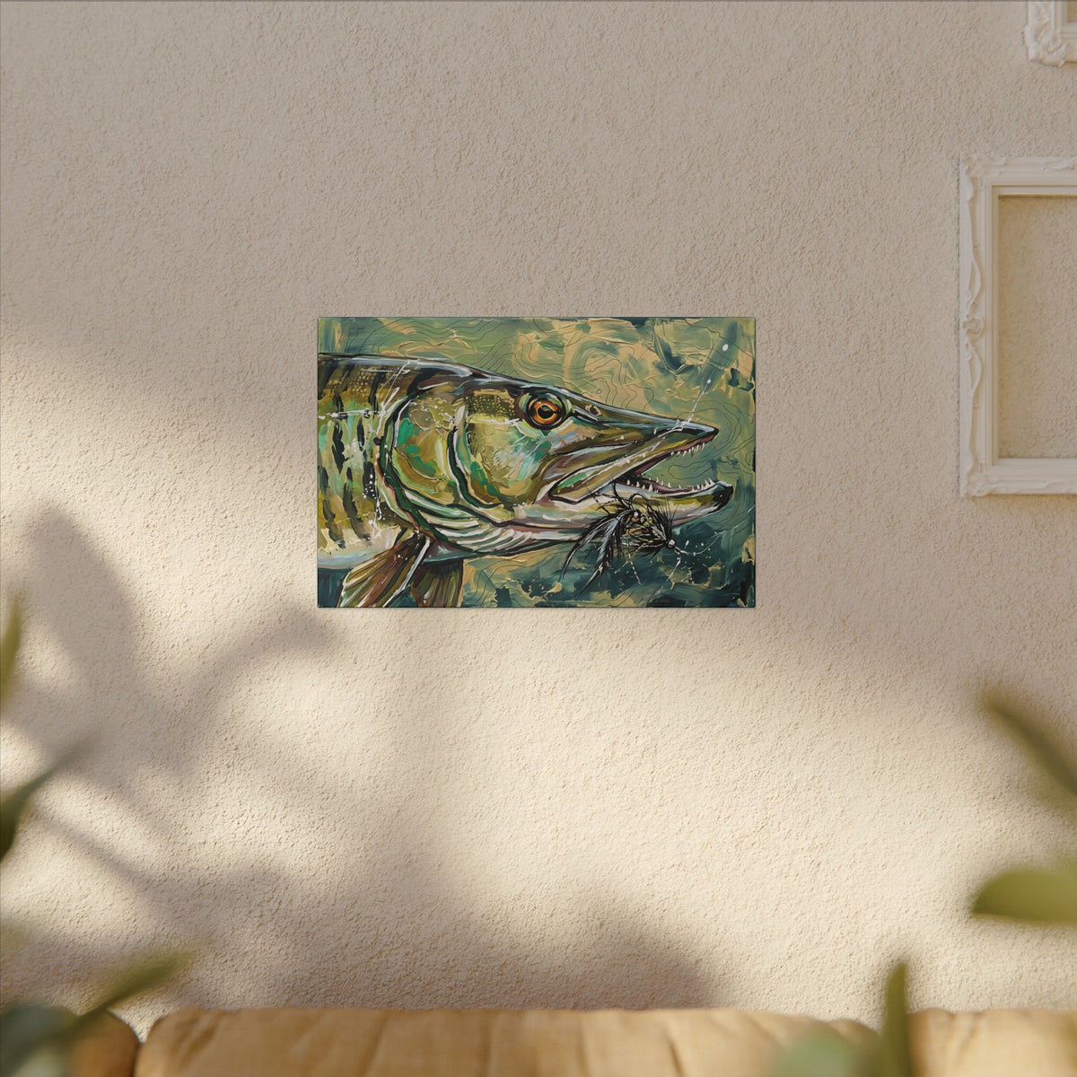 Legends Bold Close-Up Northwoods Muskie canvas wall art, view 5