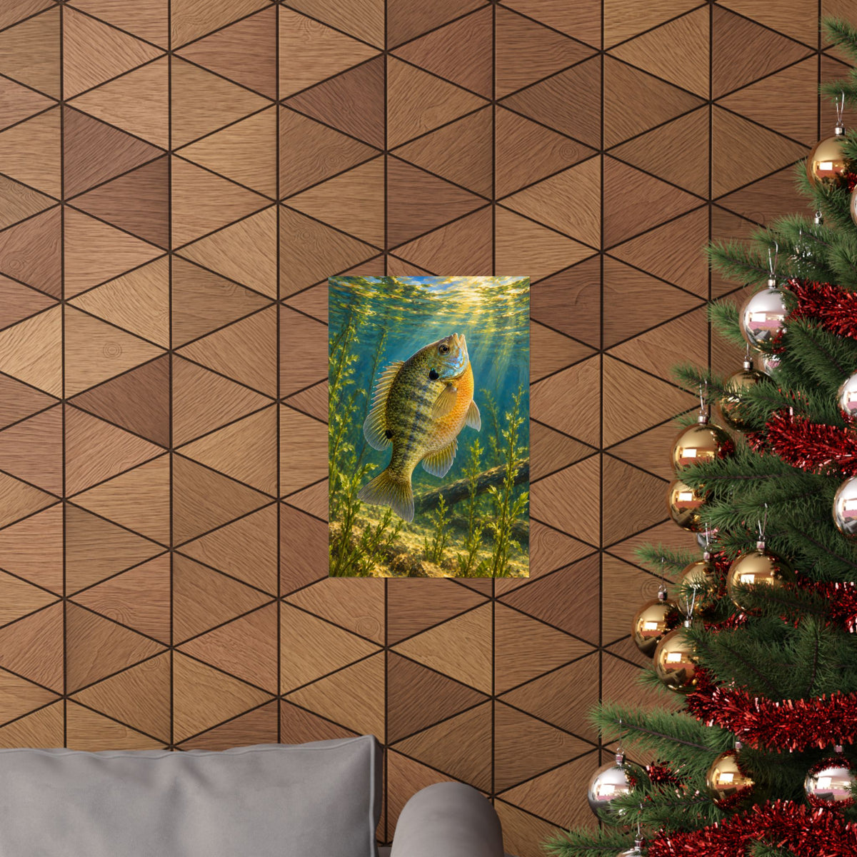 Summer Pond Bluegill vertical poster wall art, view 6