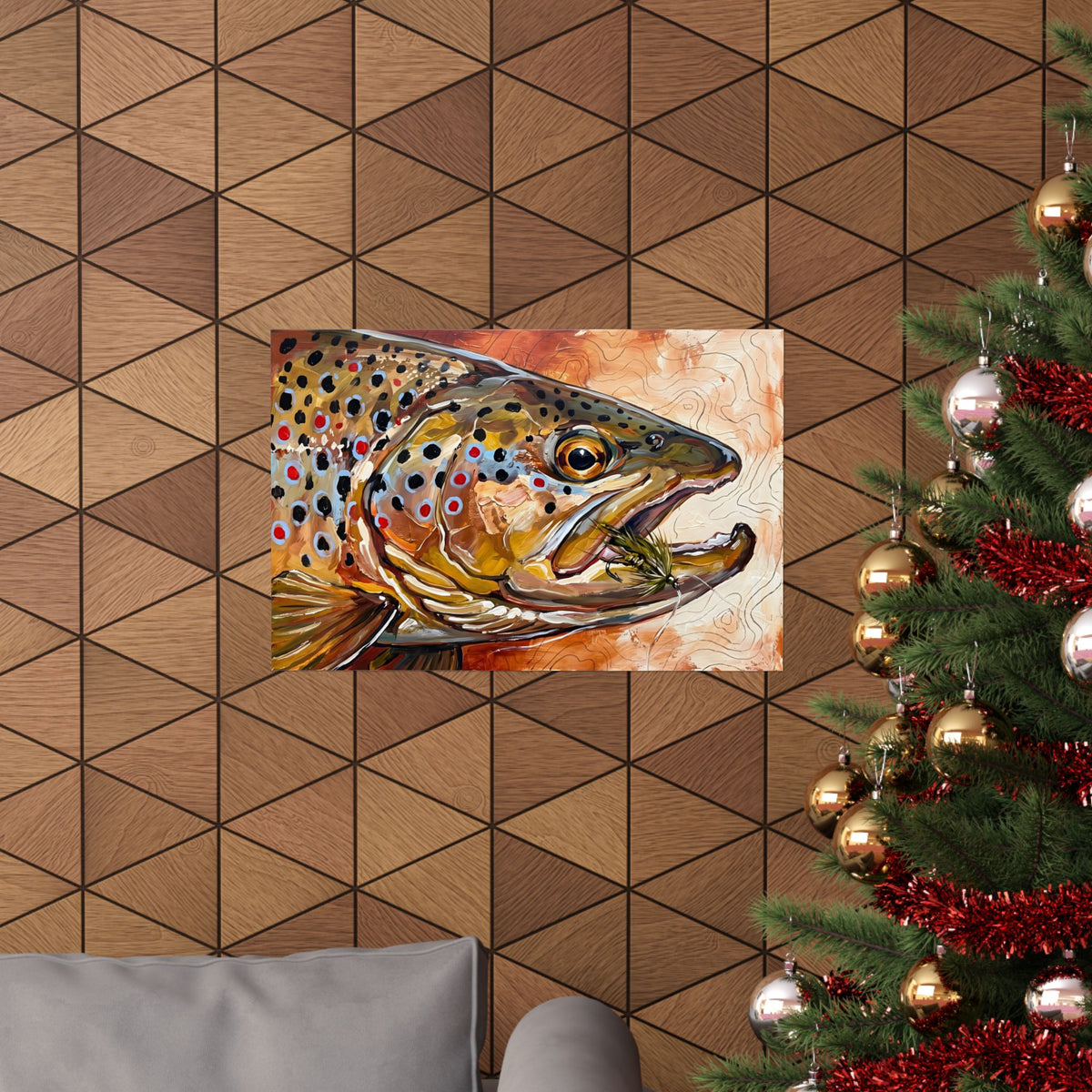 Legends Bold Close-Up Autumn Brown Trout poster wall art, view 6
