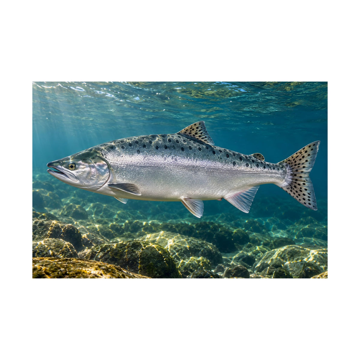 Silver Tide Pink Salmon poster wall art, view 4
