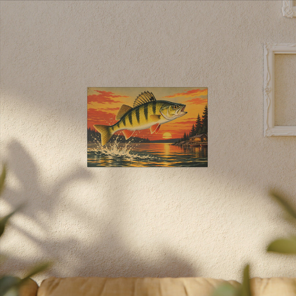 Sunset Leap Yellow Perch canvas wall art, view 5