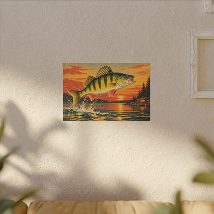 Sunset Leap Yellow Perch canvas wall art, view 5