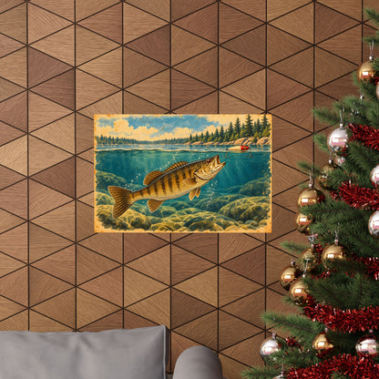 Vintage Topwater Smallmouth Bass poster wall art, view 6
