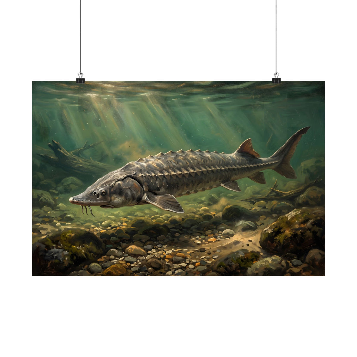Lake Sturgeon Gravel Run poster wall art