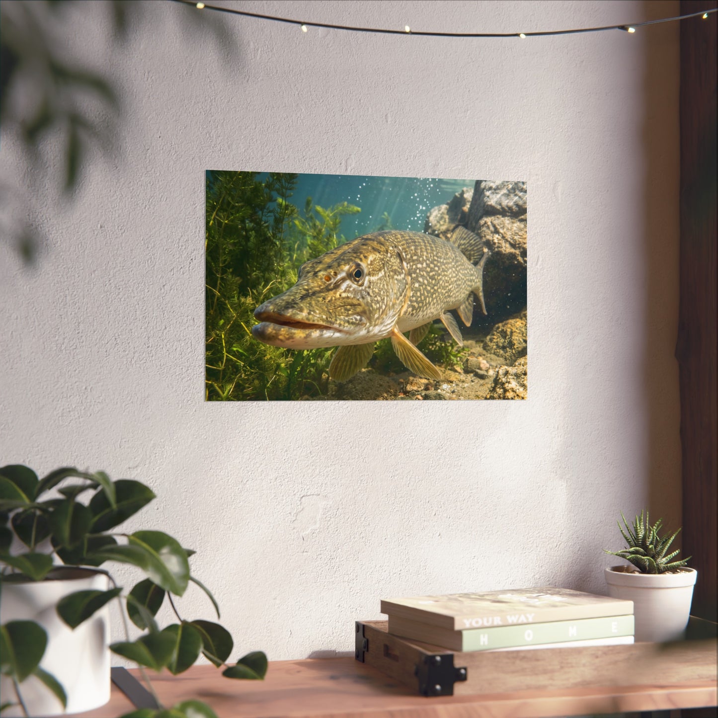 Northern Pike Clear Water Portrait Fine Art Print — Limited Edition Giclée for Anglers