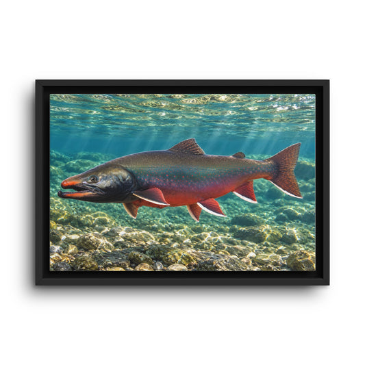 Sunlit Waters Dolly Varden framed canvas wall art