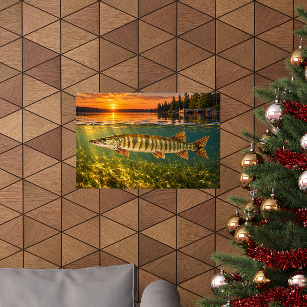Northwoods Over-Under Muskie poster wall art, view 6