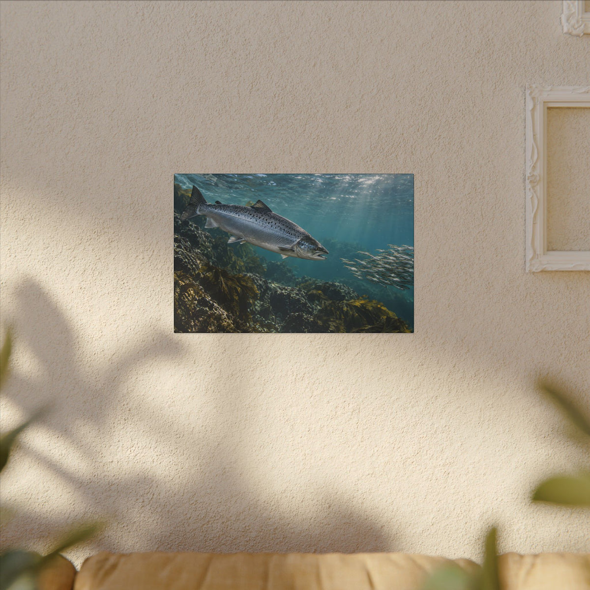Emerald Pool Passage Salmon canvas wall art, view 5