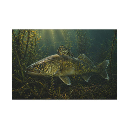 Weed Line Walleye canvas, 36x24 size view