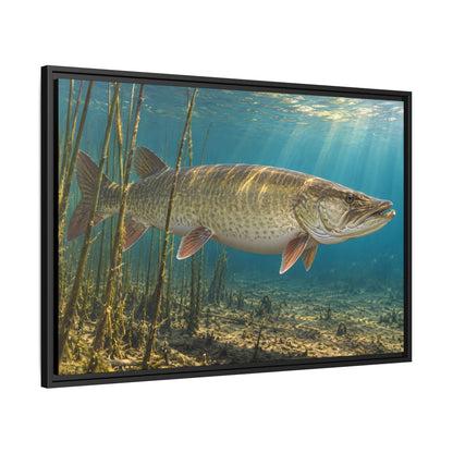 Reed Bed Cruiser Muskie framed canvas side angle