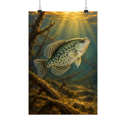 Evening Brush Crappie poster wall art