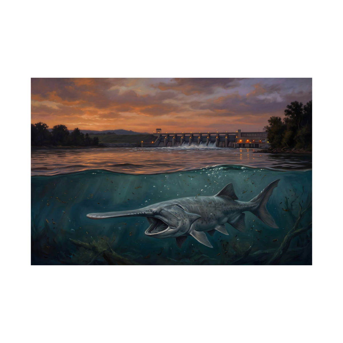 Paddlefish Spillway poster wall art, view 4
