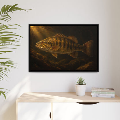 Old Master Lamplight Smallmouth Framed Canvas wall art, view 5