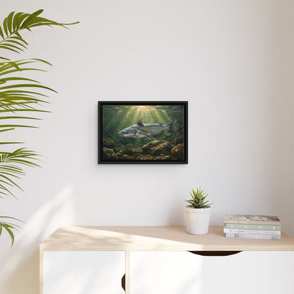 Channel Catfish Rocky Run framed canvas wall art, view 5
