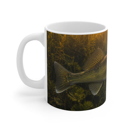 Walleye at Dusk coffee mug, handle on the left