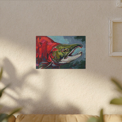 Legends Bold Close-Up Spawning Sockeye Salmon canvas wall art, view 5