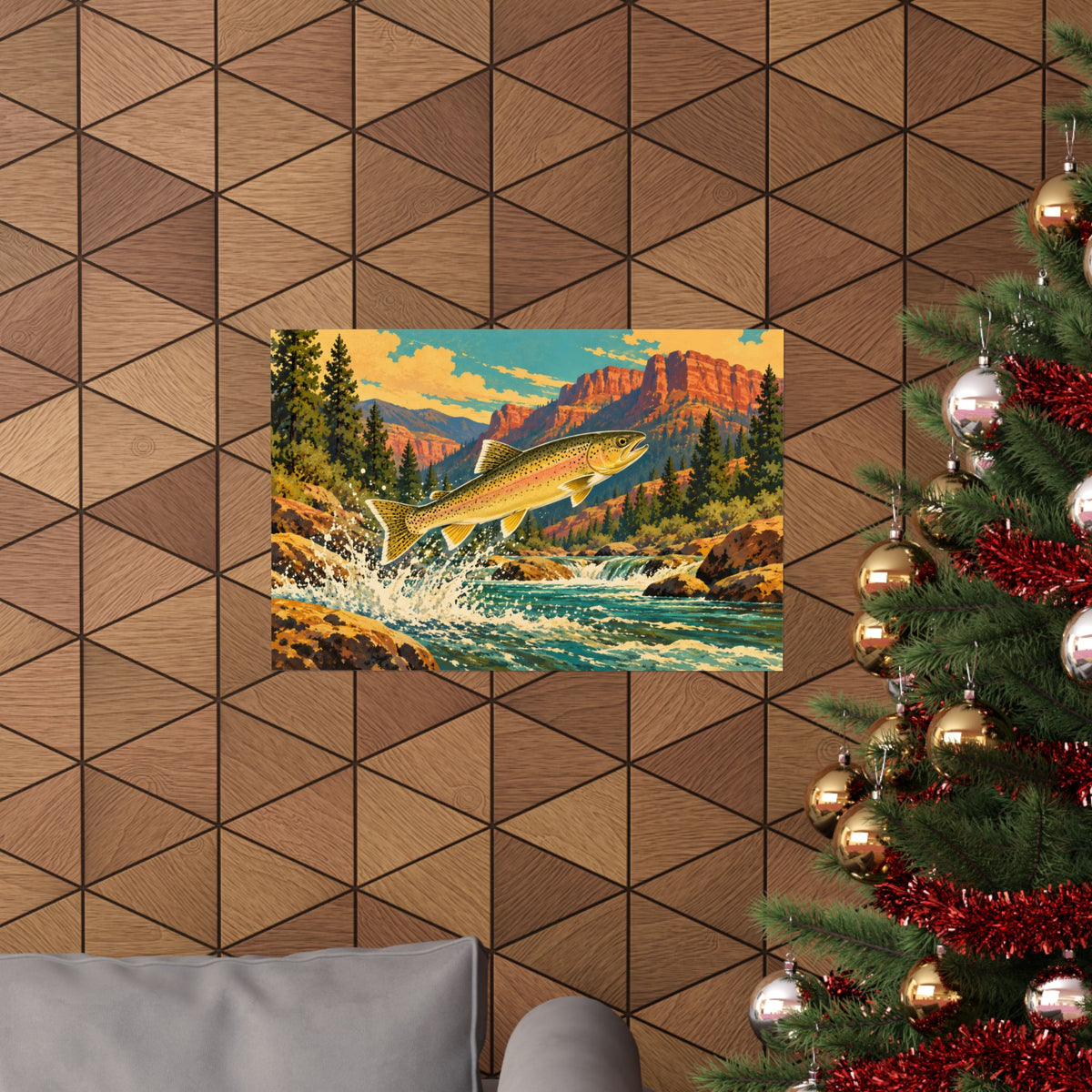 Red Mesa Leap Gila Trout poster wall art, view 6