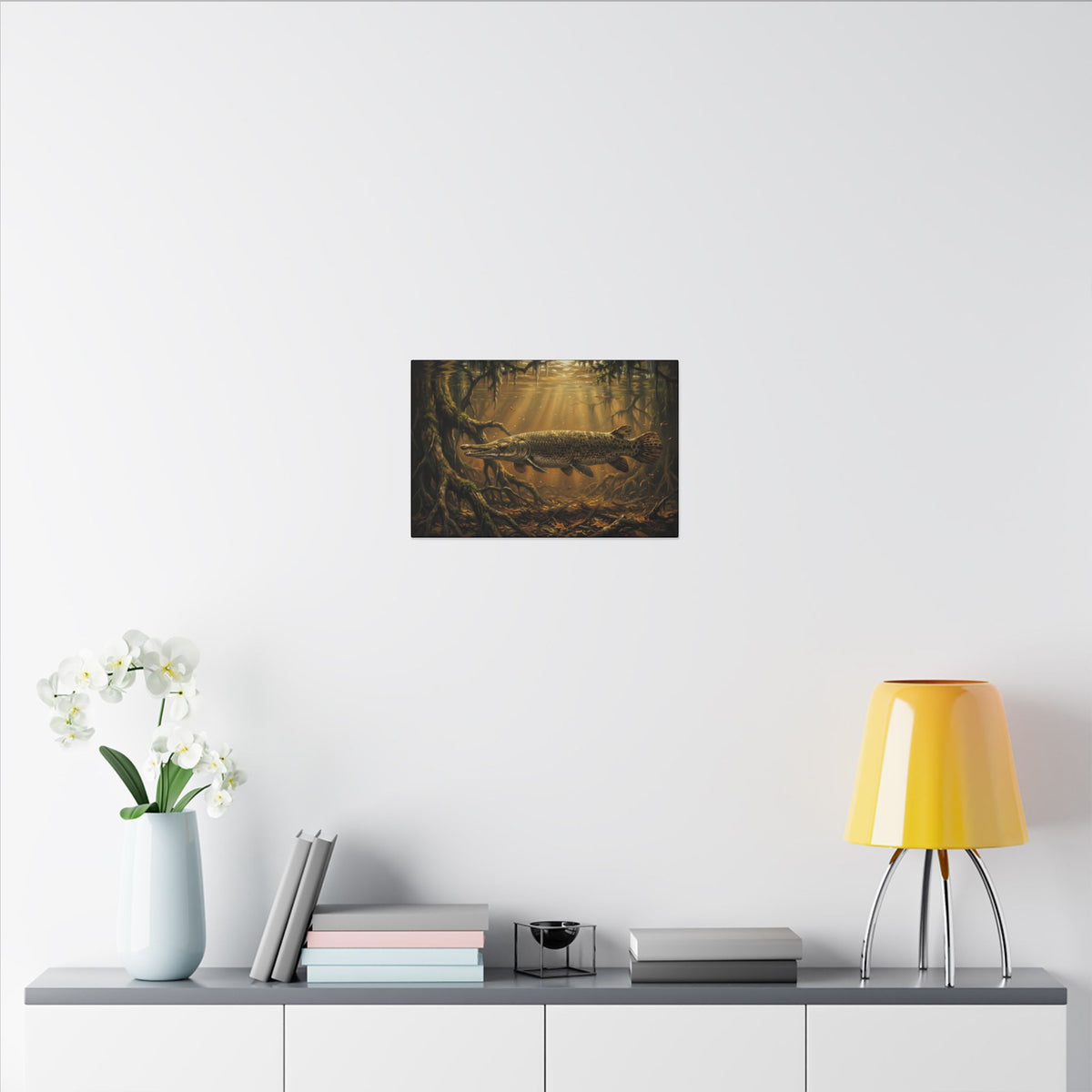 Alligator Gar Bayou canvas wall art, view 6