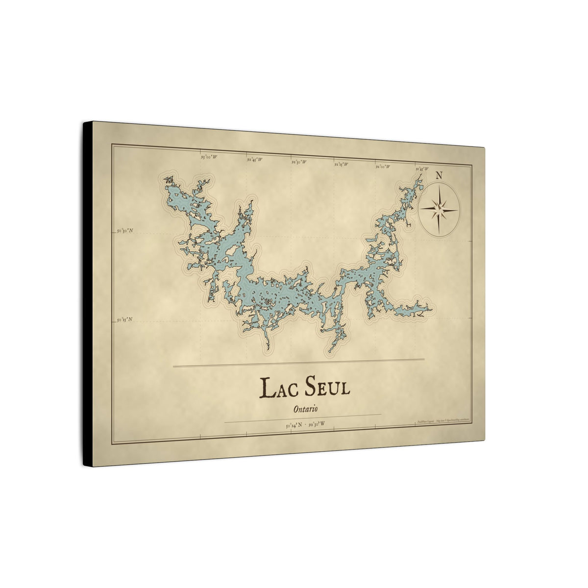 Lac Seul Vintage Map canvas wall art, view 4