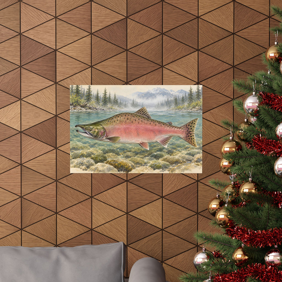 Spawning Creek Pink Salmon poster wall art, view 6