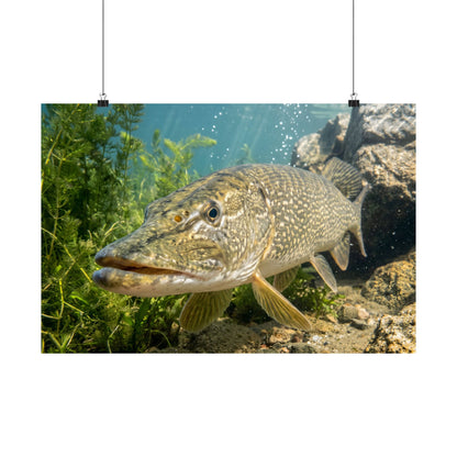 Northern Pike Clear Water Portrait — Fine Art for Anglers